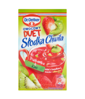 DR. OETKER SŁODKA CHWILA OWOCOWY DUET TRUSKAWKA & KIWI KISIEL Z KAWAŁKAMI OWOCÓW 32 G